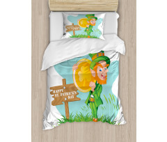 Shamrock Coin Duvet Cover Set