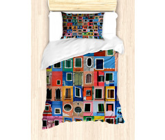 Mediterranean Village Duvet Cover Set