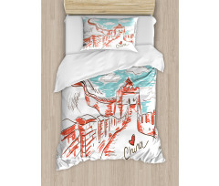 Sketch Chinese Duvet Cover Set