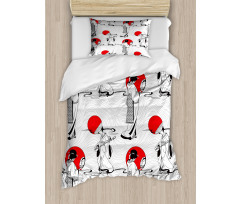 Modern Japanese Duvet Cover Set