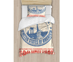 Love NYC in Red Blue Duvet Cover Set