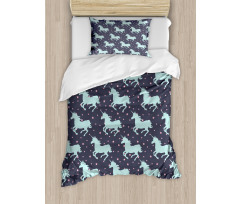 Unicorn Spot Stars Duvet Cover Set