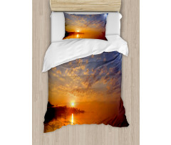 Skyline with Planet Sun Duvet Cover Set