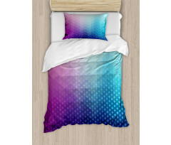 Geometric Fractal Triangle Duvet Cover Set