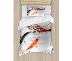 Koi Carp Fish Couple Duvet Cover Set