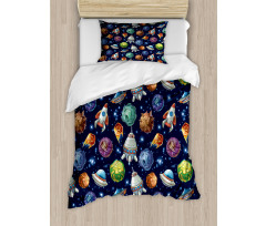 Futuristic Science Ufo Duvet Cover Set