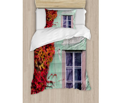 Fall Ivy on Old House Duvet Cover Set
