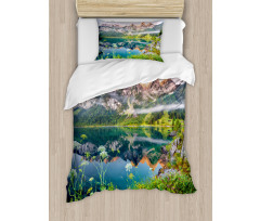 Austrian Alps Mountain Duvet Cover Set