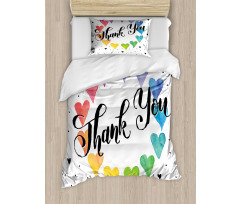 Thank You Words Color Duvet Cover Set