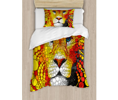 Abstract Lion in Wild Duvet Cover Set