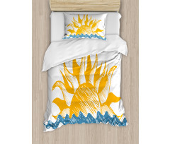 Sun and Fire Like Beams Duvet Cover Set