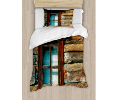 Wooden Pattern Window Duvet Cover Set