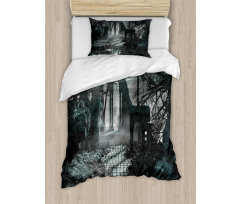 Moon View in Scary Dark Duvet Cover Set