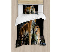 Tiger Couple in Jungle Duvet Cover Set