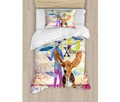 Alien and Dog Duvet Cover Set