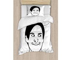 Oh Crap Troll Face Guy Duvet Cover Set