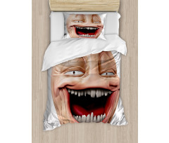 Poker Face Guy Meme Duvet Cover Set