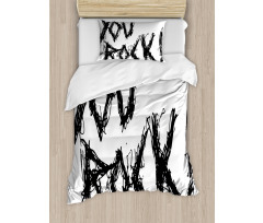 Motivational Slogan Duvet Cover Set