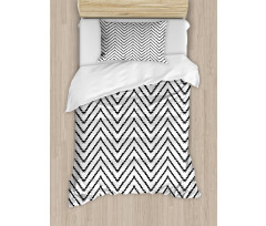 Zig Zag Triangle Print Duvet Cover Set