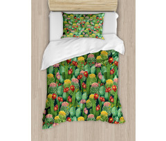 Cactus Flowers Garden Duvet Cover Set