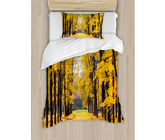 Autumn Trees Leaves Duvet Cover Set