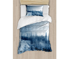 Ice Cold Snowy Scenery Duvet Cover Set