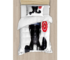 Pug Dog Police Costume Duvet Cover Set