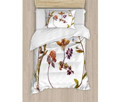 Lilacs Daisises Tulips Duvet Cover Set