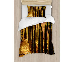 Sunset in Wild Desert Duvet Cover Set