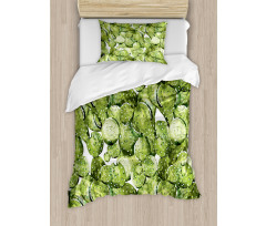 Sun Cactus Landscape Duvet Cover Set