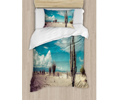 Sunny Hot Desert Plant Duvet Cover Set