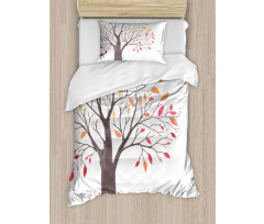 Forest Trees with Leaves Duvet Cover Set