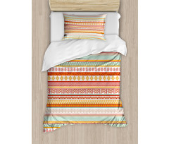 Striped with Art Duvet Cover Set