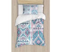 Pink Teal Aztec Duvet Cover Set