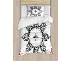 Tattoo Circular Vector Duvet Cover Set