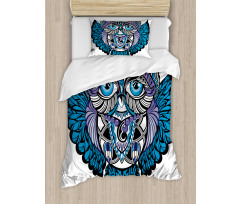 Owl Bird Animal Tattoo Duvet Cover Set