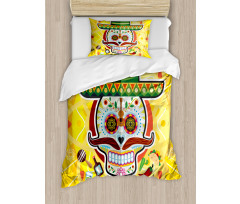Mexican Sugar Skull Duvet Cover Set