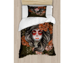 Calavera Woman Duvet Cover Set