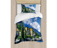 Landscape of Lake Como Duvet Cover Set