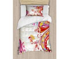 Flower Bouquet Paisley Duvet Cover Set