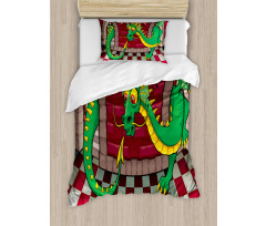 Castle with Dragon Duvet Cover Set