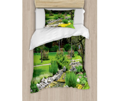 Japanese Park Landscape Duvet Cover Set