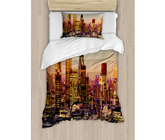 Global City Sunset Duvet Cover Set