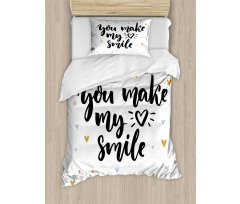 You Make My Heart Smile Duvet Cover Set