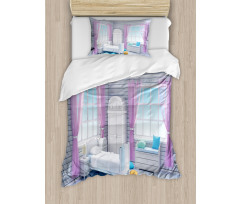Dreamy Wooden Bedroom Duvet Cover Set