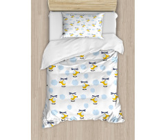 Aircraft in Clouds Duvet Cover Set