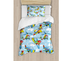 Planes and Helicopters Duvet Cover Set