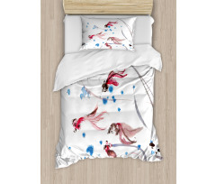 Traditional Ink Painting Duvet Cover Set