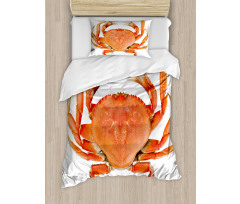 Cooked Dungeness Crab Duvet Cover Set