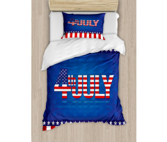 America Flag Pattern Duvet Cover Set